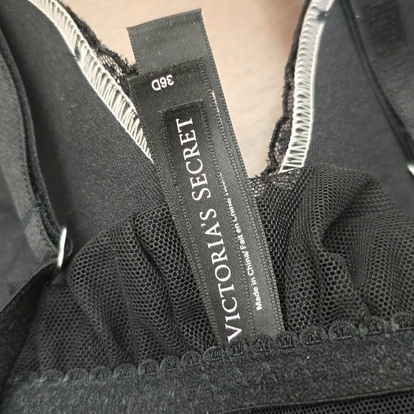 VICTORIA'S SECRET Black and Mauve Pink Floral Nightie 36D - Picture 5 of 5